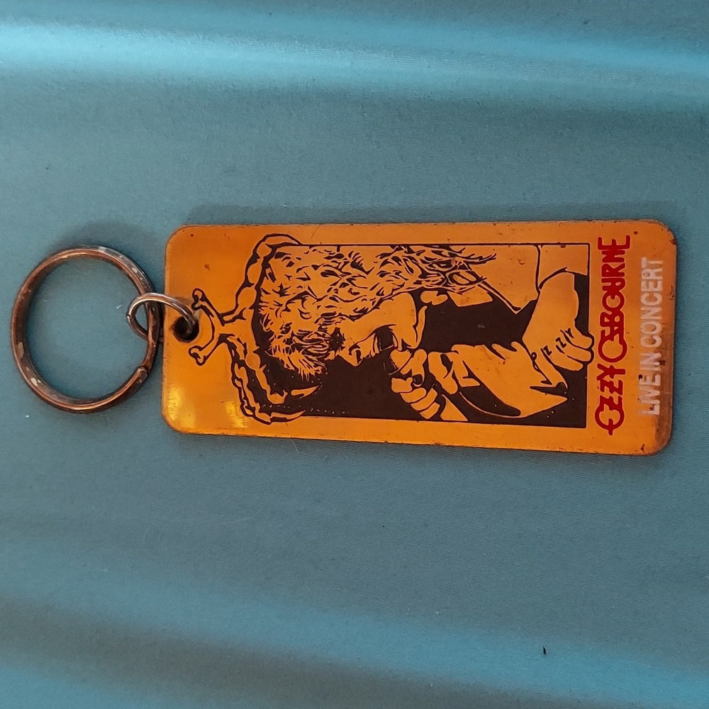 Metal Keychain Ozzy Ozbourne Live in Concert Admit One Ticket Design